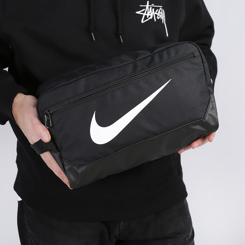 мужская черная сумка Nike Brasilia Training Shoe Bag 11L BA5967-010 - цена, описание, фото 1